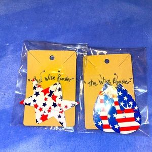 Fourth of July tear drop earrings
